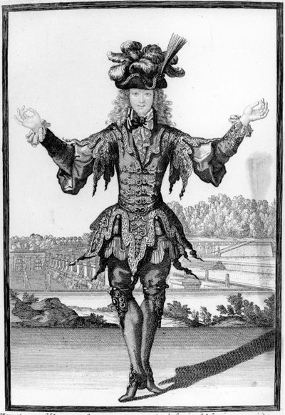 Ein Mann von Qualität, gekleidet als Tänzer, ca. 1695 von Henri Bonnart